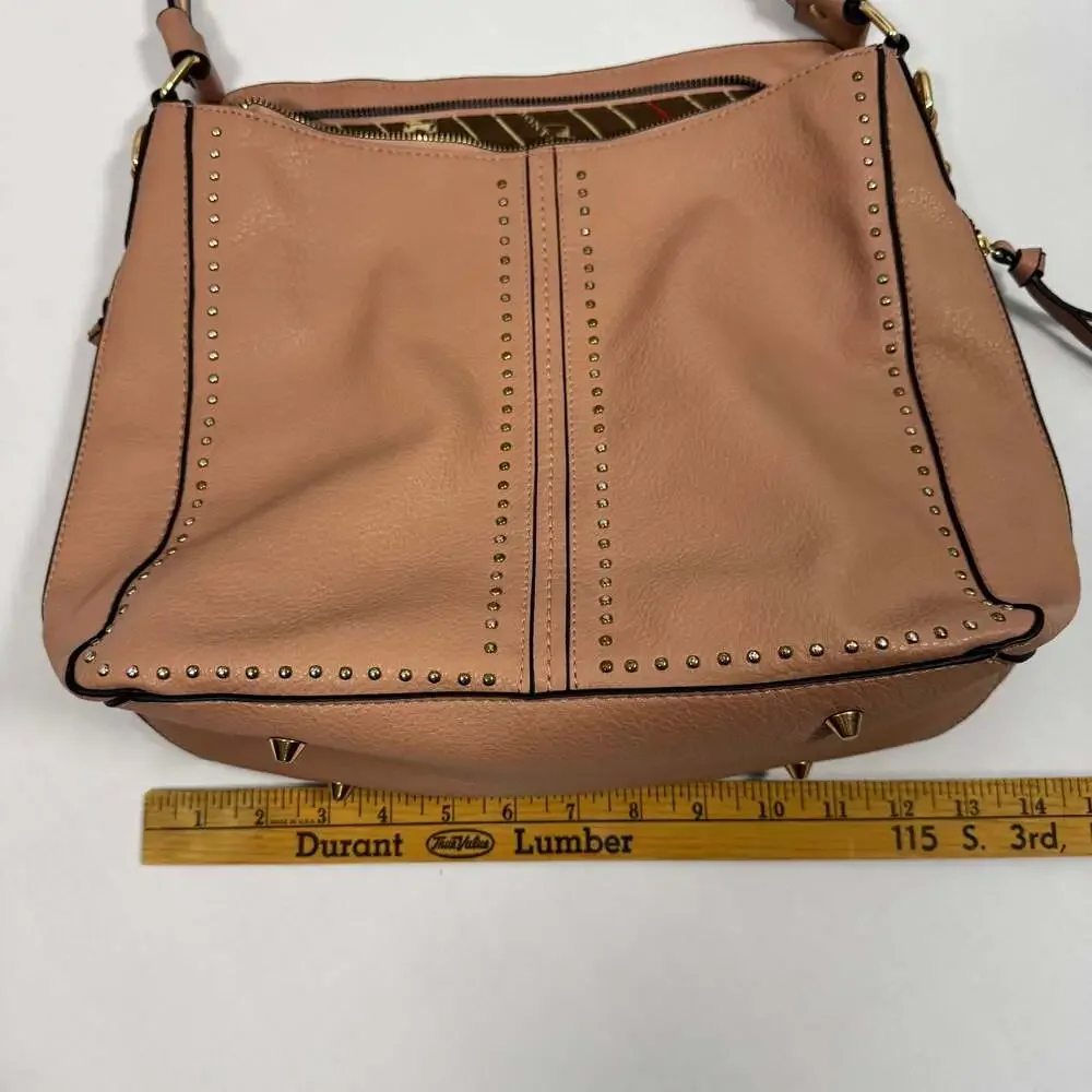 Montana West Large Leather Hobo Handbag for Women Concealed Carry Studded Purse
